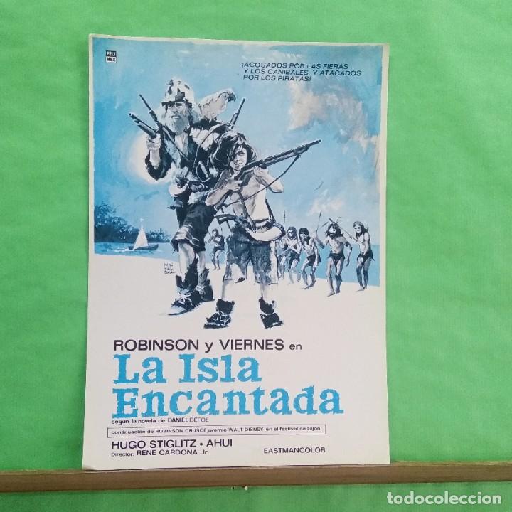 Kino: GUIA DE CINE - LA ISLA ENCANTADA - ROBINSON Y VIERNES - 32X22.5 - 2P&Agrave;GINAS - CARTON -BUENO- L7