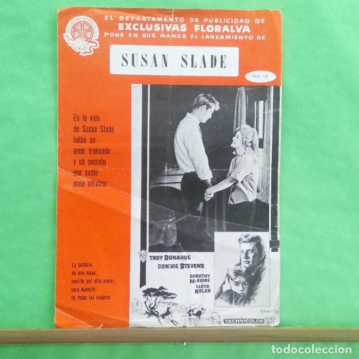 Cinema: GUIA DE CINE - SUSAN SLADE - TROY DONAHUE-CONNIE STEVENTS - 4 PAGINAS - L7