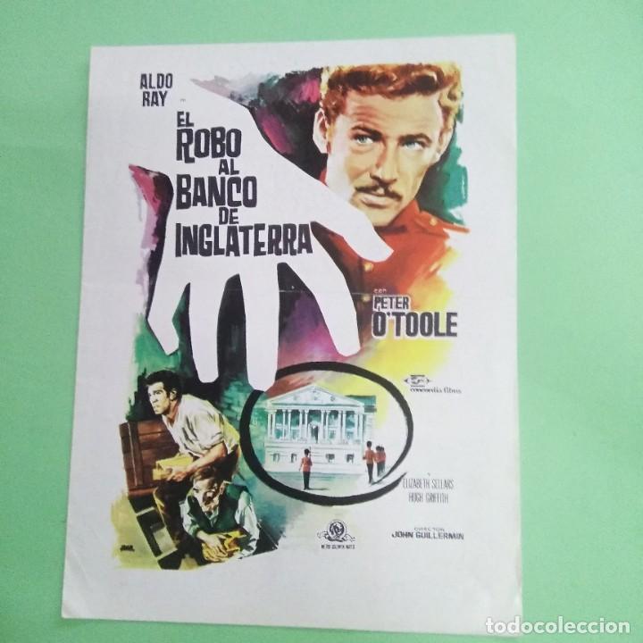 Cinema: GUIA EL ROBO AL BANCO DE INGLATERRA - PETER O&acute;TOOLE - 4 PAGINAS - L9