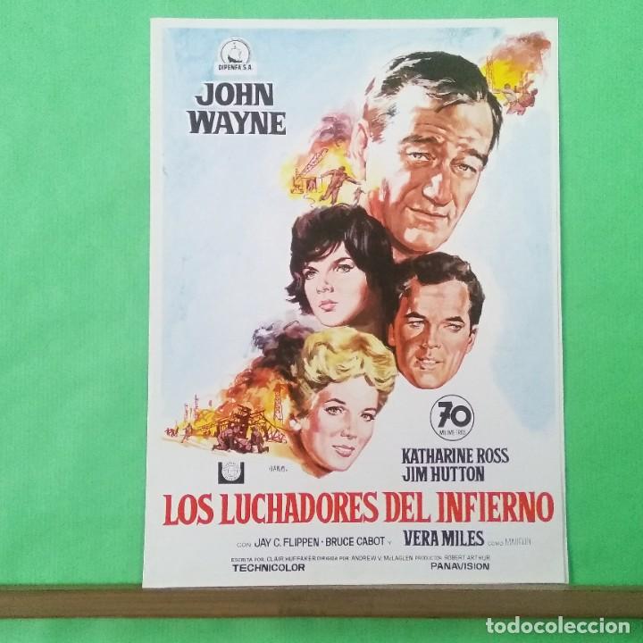 Cinema: GUIA DE CINE - LOS LUCHADORES DEL INFIERNO - JOHN WAYNE-KATHARINE ROSS - 4 PAGINAS - EXCELENTE - L9