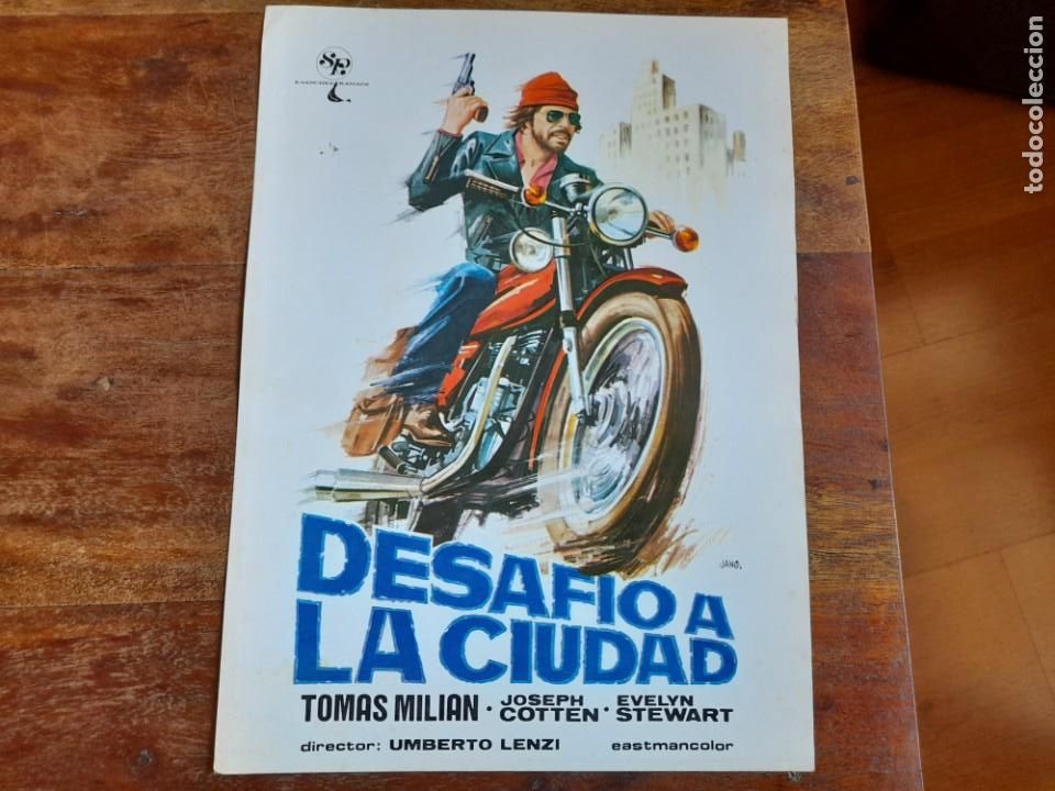 Cine: DESAF&Iacute;O A LA CIUDAD - TOMAS MILIAN, JOSEPH COTTEN, UMBERTO LENZI - GUIA ORIGINAL S. RAMADE 1976 JAN