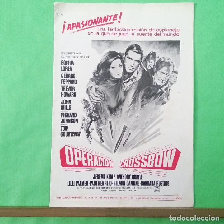 Cinema: GUIA DE CINE - OPERACION CROSSBOW - SOPHIA LOREN-GEORGE PEPPARD - 12 PAGINAS - L9