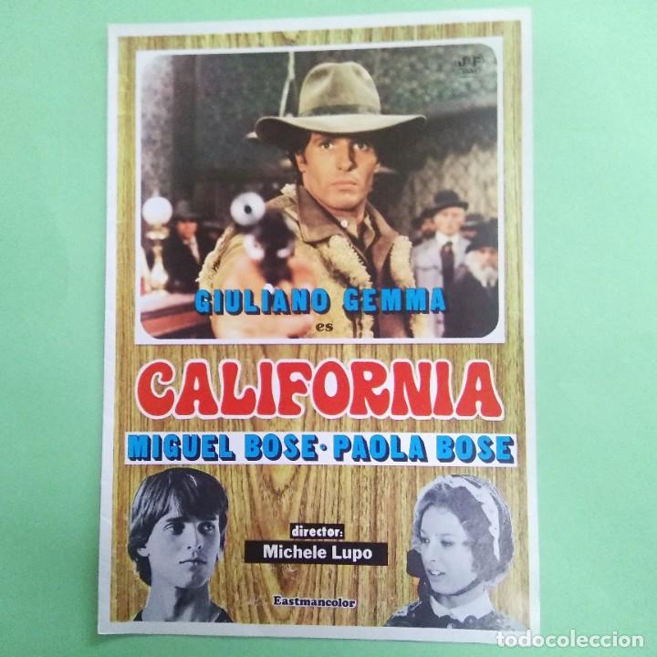 Cine: GUIA DE CINE - CALIFORNIA - GULIANO GEMMA-MIGUEL BOS&Eacute;-PAULA BOSE - 4 PAGINAS -EXCELENTE ESTADO - L10