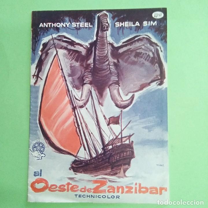 Cinema: GUIA AL OESTE DE ZANZIBAR -1954 ANTHONY STEEL - SHEILA SIM - 20 PAGINAS - EXCELENTE - L10
