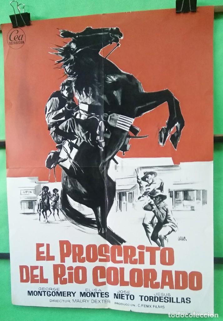 Cinema: GUIA DESPLEGABLE POSTER- EL PROSCRITO DEL RIO COLORADO - GEORGE MONTGOMERY - 8PAGINAS -BUENO- L12