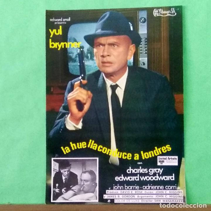 Kino: GUIA DE CINE - LA HUELLA CONDUCE A LONDRES - YUL BRYNNER - 4 PAGINAS - EXCELENTE - L12