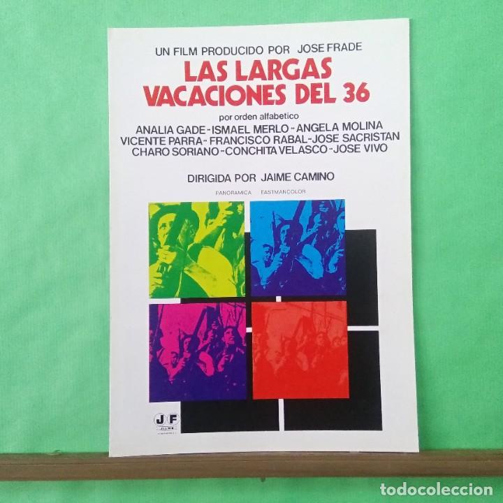 Cine: GUIA DE CINE - LAS LARGAS VACACIONES DEL 36 - ANALIA GAD&Eacute;-FRANCISCO RABAL - 4 PAG. -EXCELENTE - L12