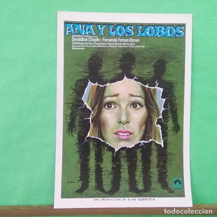 Cine: GUIA DE CINE - ANA Y LOS LOBOS - FERNANDO F. GOMEZ- GERALDINE CHAPLIN - 4 PAG.- EXCELENTE - L13