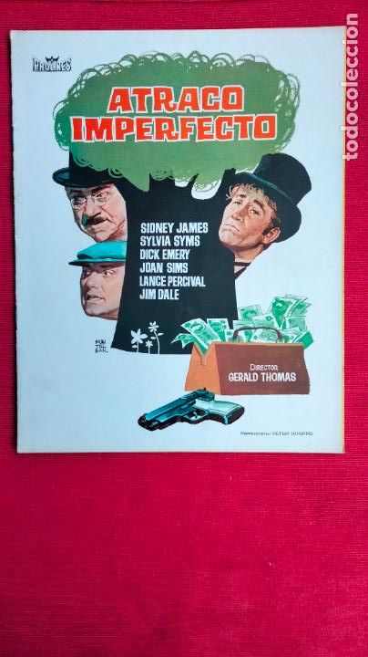 Kino: GU&Iacute;A publicitaria: ATRACO IMPERFECTO. 8 p&aacute;ginas. SIDNEY JAMES