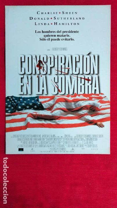 Cine: Guia simple: Conspiraci&oacute;n en la sombra. Con: Charlie Sheen, Donald Sutherland, Ben Gazzara