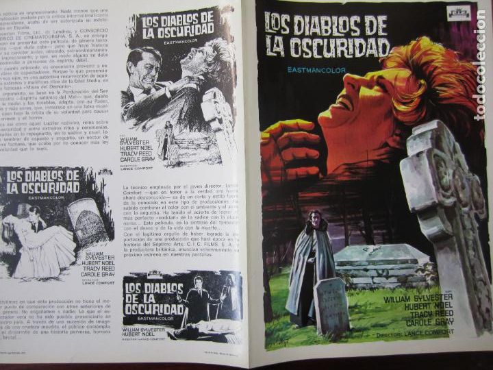 Cine: Los diablos de la oscuridad Devils of Darkness - Guia publicitaria original - Soligo