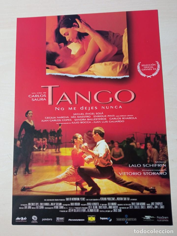 Cine: TANGO NO ME DEJES NUNCA (GUIA ORIGINAL CINE,SIMPLE) VER FOTOS (PEDIDO MINIMO 5 EUROS)