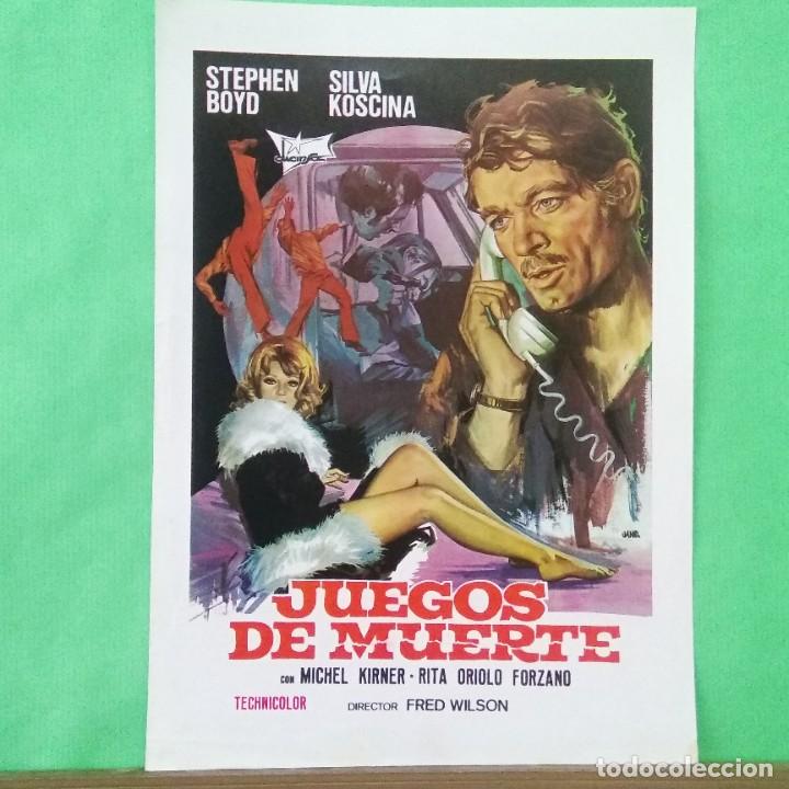Cine: GUIA . JUEGOS DE MUERTE - STEPHEN BOYD-SILVA KISCINA - 2 PAG.- EXCELENTE -14L