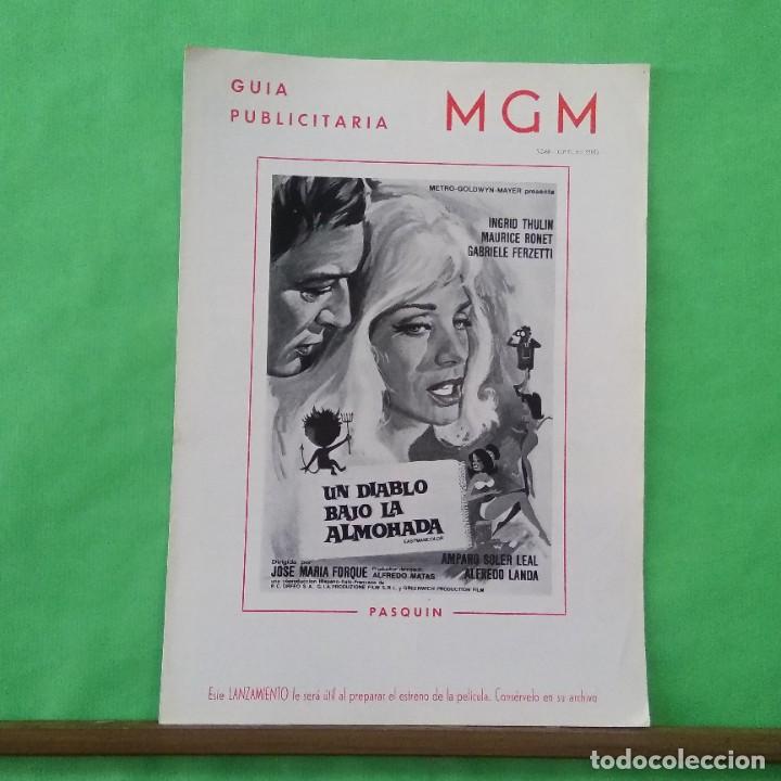 Cine: UN DIABLO BAJO LA ALMOHADA -GUIA DE CINE (Ingrid Thulin - Maurice Ronet)- 6 PAGINAS- EXCELENTE - L14