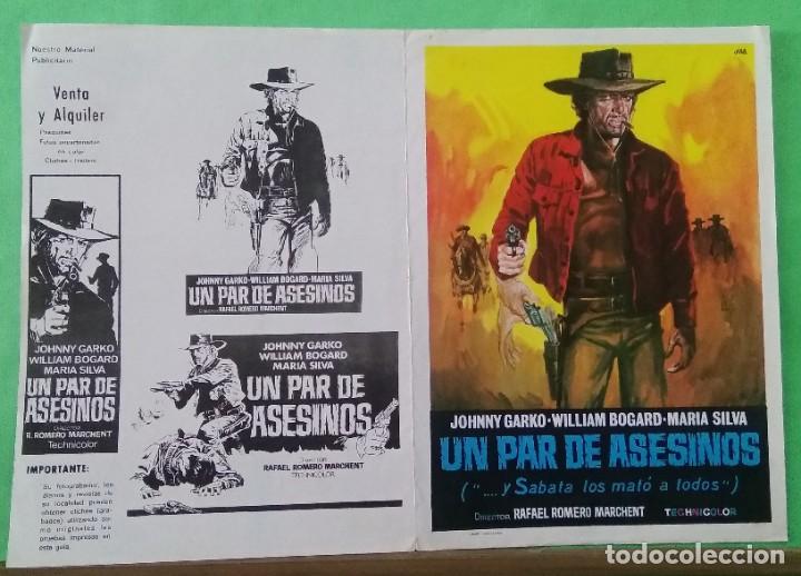 Kino: UN PAR DE ASESINOS (Y SABATA LOS MAT&Oacute; A TODOS) - GUIA DE CINE - JOHNNY GARKCO - 4 PAGINAS - L14