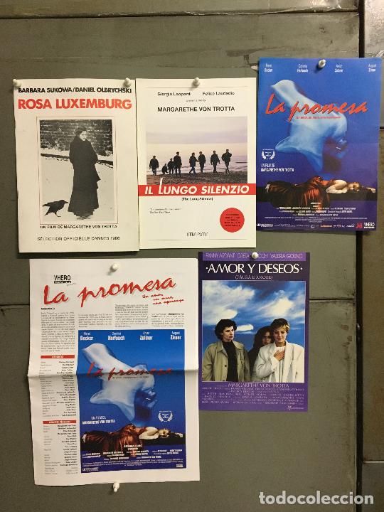 Cinema: G9536 MARGARETHE VON TROTTA LOTE DE 5 GUIAS ORIGINALES