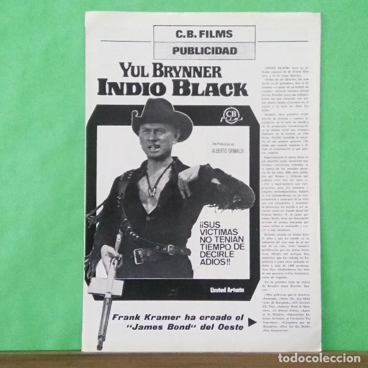 Cine: INDIO BLACK - YUL BRYNNER - GUIA DE CINE - 6 PAGINA - EXCELENTE - L15
