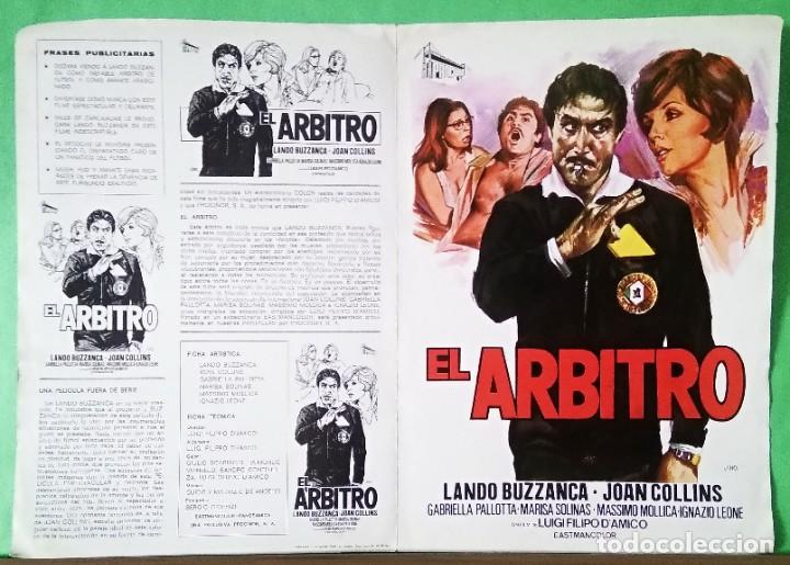 Cine: GUIA CINE. EL ARBITRO. LANDO BUZZANCA.JOAN COLLINS.1974 - 4 PAGINAS - L16