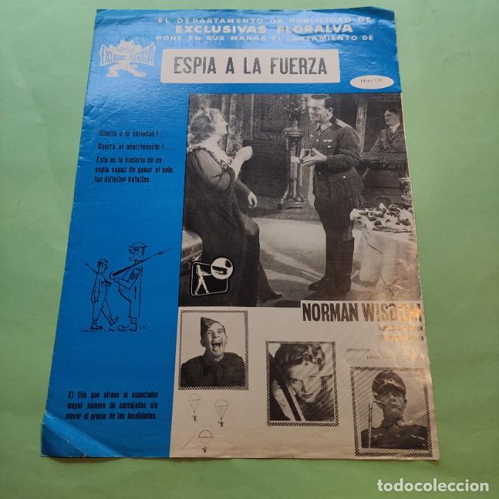 Cine: GUIA DE CINE ESPIA A LA FUERZA . NORMAN WISDOM. 4 PAGINAS . L16