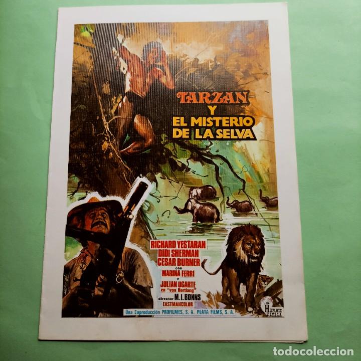 Cine: GUIA TARZAN Y EL MISTERIO DE LA SELVA . RICHARD YESTARAN . 4 PAGINAS .EXCELENTE . L16