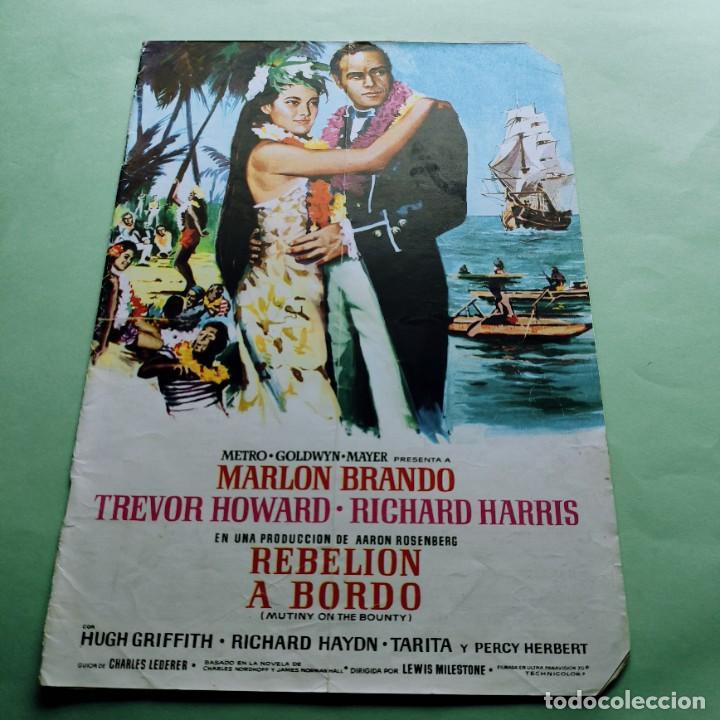 Cine: GUIA REBELION A BORDO . MARLON BRANDON .1962 . 20 PAGINAS . L16