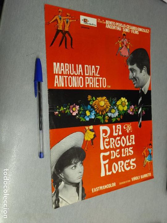 Cine: LA P&Eacute;RGOLA DE LAS FLORES / MARUJA D&Iacute;Az - ANTONIO PRIETO / GU&Iacute;A ORIGINAL DE &Eacute;POCA A&Ntilde;O 1965