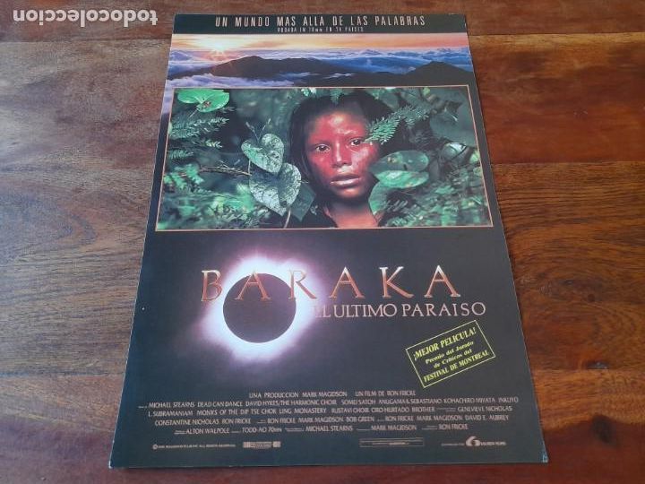 Cine: Baraka el ultimo paraiso - Dir. Ron Fricke - Guia original Lauren 1992 Documental