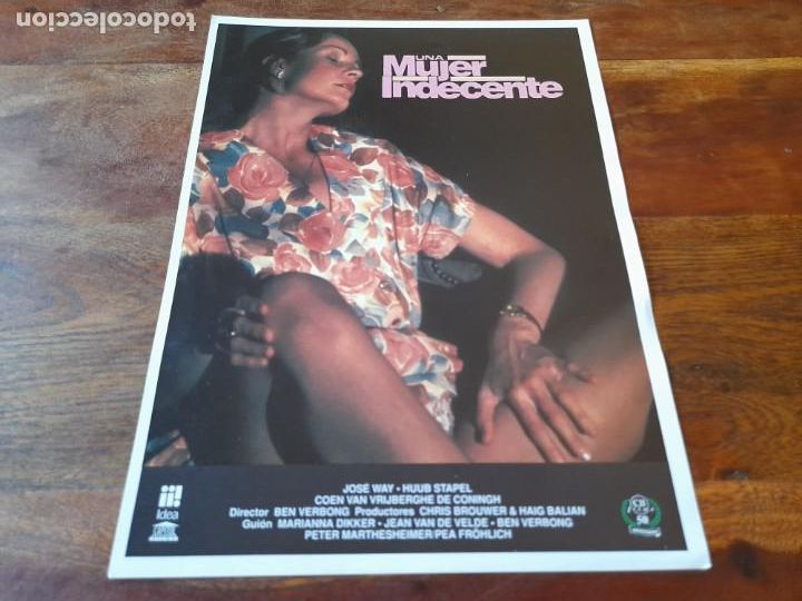 Cine: Una mujer indecente - Jos&eacute; Way, Coen van Vrijberghe de Coningh - Guia original CB Films 1991
