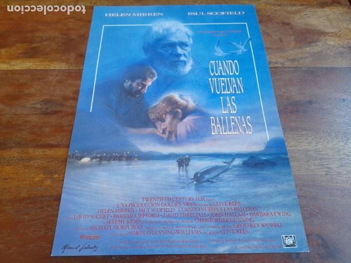 Cin&eacute;ma: Cuando vuelvan las ballenas - Helen Mirren, Paul Scofield, David Suchet - Guia original Fox 1989