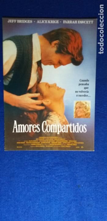 Cinema: Guia:Amores compartidos. 8 p&aacute;ginas. Jeff Bridges, Alice Krige, Farrah Fawcett. A&ntilde;o 1989