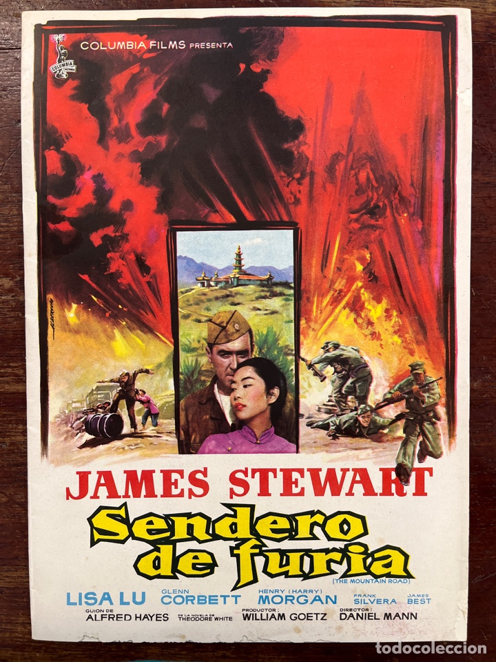 Cine: JAMES STEWART-SENDERO DE FURIA-LISA LU-GLENN CORBET-HENRY MORGAN-DANIEL MANN-GUIA ORIGINAL-COLUMBIA
