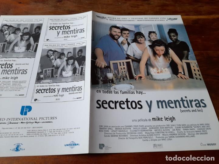 Cinema: Secretos y mentiras - Brenda Blethyn, Timothy Spall, Mike Leigh - Guia original C.I.C 1996