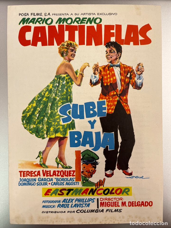 Cine: CANTINFLAS-TERESA VELAZQUEZ-SUBE Y BAJA-JOAQUIN GARCIA-COLUMBIA FILMS-POSA FILMS-GUIA ORIGINAL