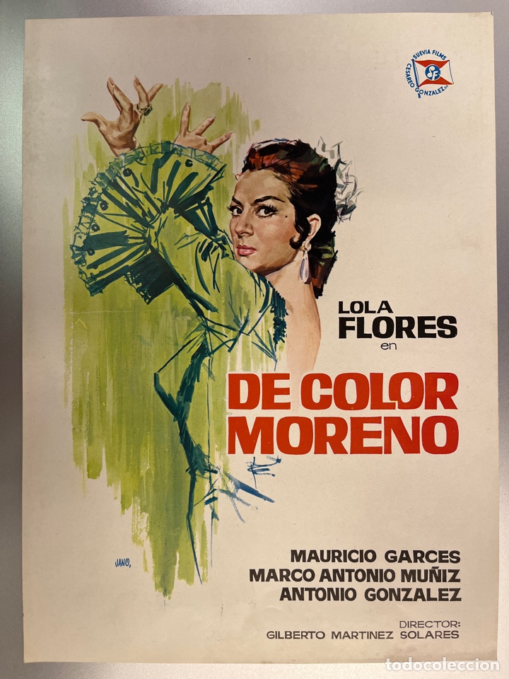 Cine: LOLA FLORES en DE COLOR MORENO. GUIA DE CINE ORIGINAL.GILBERTO MARTINEZ SOLARES.