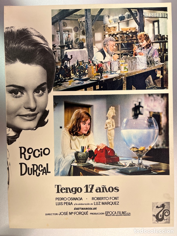 Cine: GUIA DE CINE ORIGINAL-TENGO 17 A&Ntilde;OS-ROCIO DURCAL-1964-PEDRO OSINAGA-ROBERTO FONT