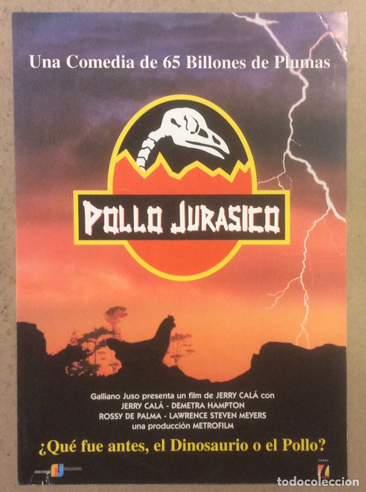 Cin&eacute;ma: POLLO JUR&Aacute;SICO (JERRY CAL&Aacute;, ROSSY DE PALMA). GU&Iacute;A PROMOCIONAL DE LA PEL&Iacute;CULA