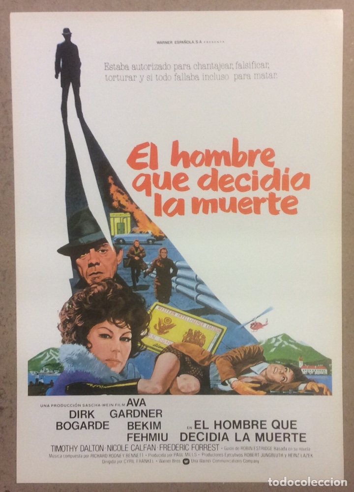 Kino: EL HOMBRE QUE DECID&Iacute;A LA MUERTE (AVA GADNER). GU&Iacute;A PROMOCIONAL DE LA PEL&Iacute;CULA. IDEAL PARA ENMARCAR