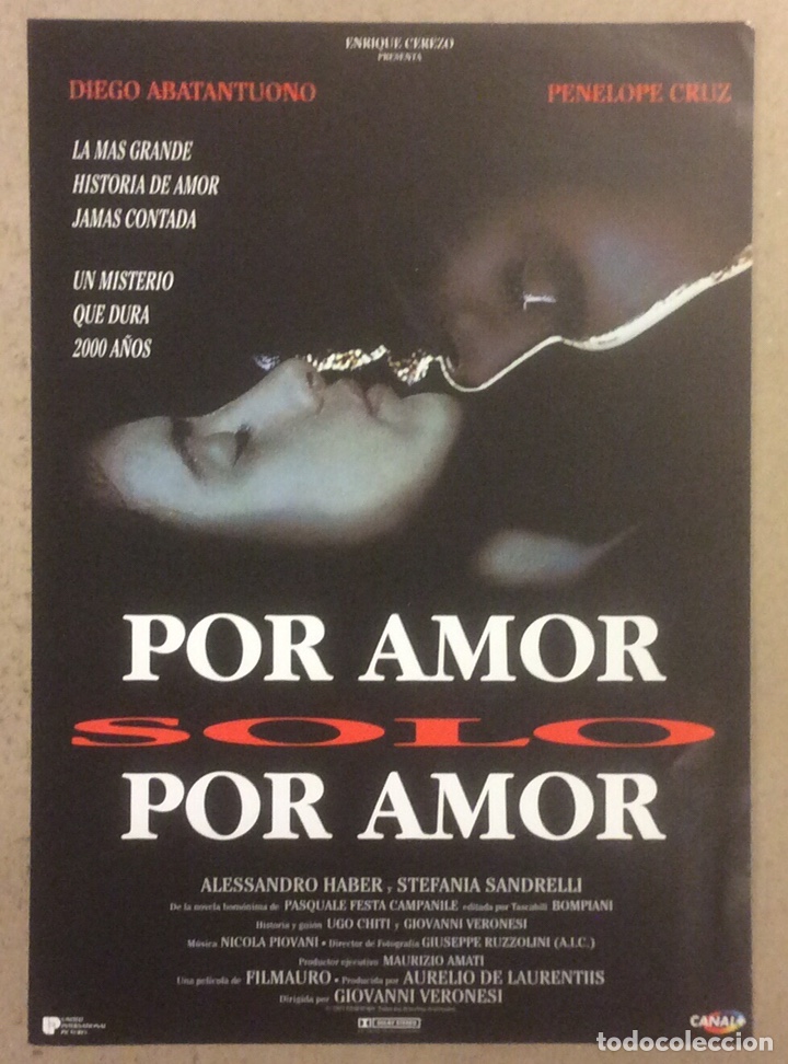 Kino: POR AMOR SOLO POR AMOR (PEN&Eacute;LOPE CRUZ ). GU&Iacute;A PROMOCIONAL DE LA PEL&Iacute;CULA. IDEAL PARA ENMARCAR