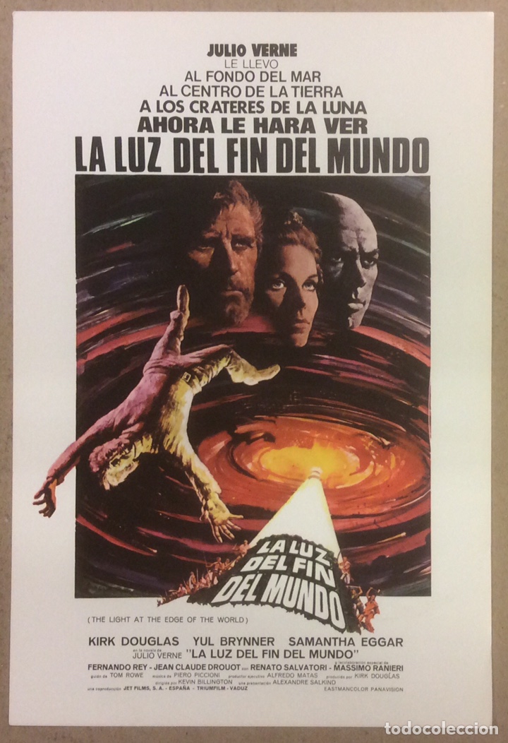 Cin&eacute;ma: LA LUZ DEL FIN DEL MUNDO (KIRK DOUGLAS, YUL BREINER). GU&Iacute;A PROMOCIONAL DE LA PEL&Iacute;CULA