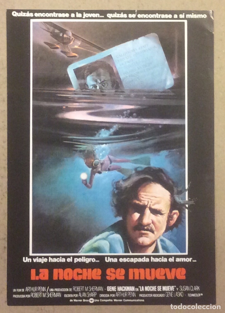 Kino: LA NOCHE SE MUVE (ARTHUR PENN, GENE HACKMAN). GU&Iacute;A PROMOCIONAL DE LA PEL&Iacute;CULA