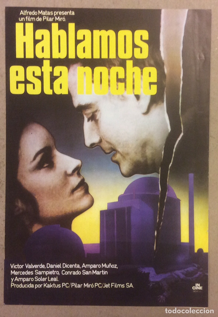 Cinema: HABLAMOS ESTA NOCHE (PILAR MIR&Oacute;). GU&Iacute;A PROMOCIONAL DE LA PEL&Iacute;CULA IDEAL PARA ENMARCAR