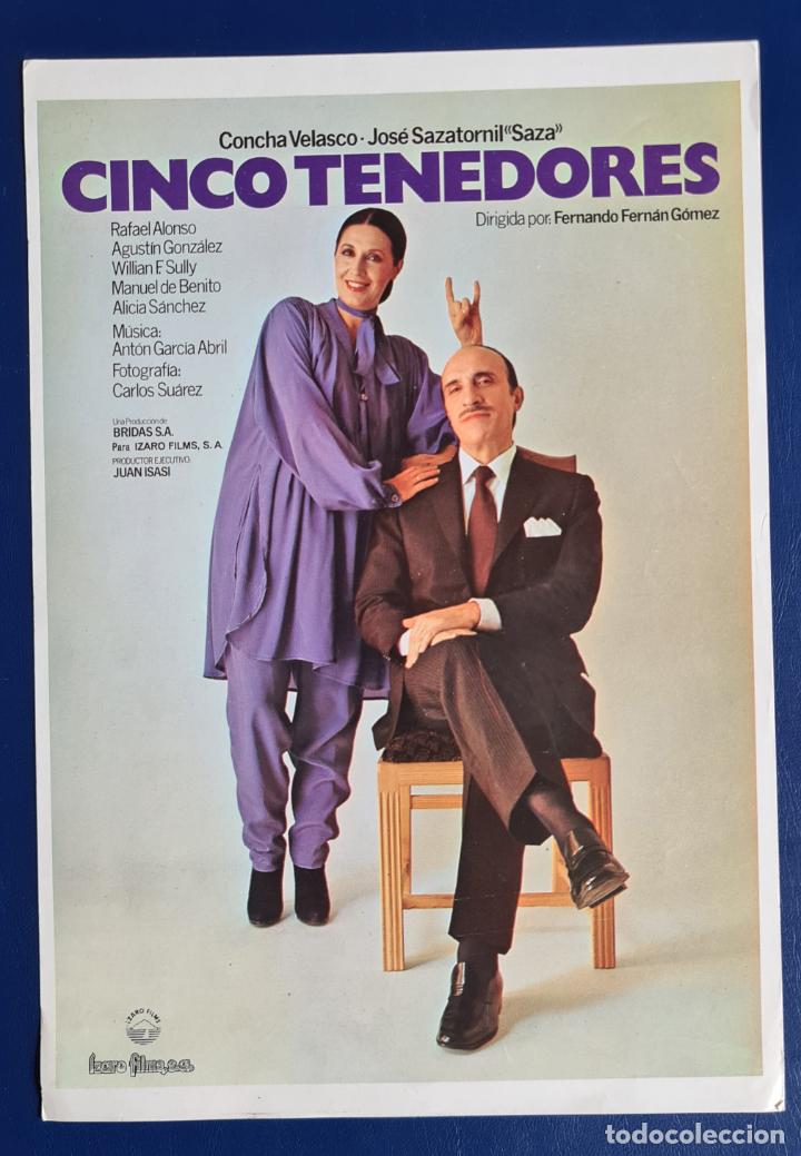 Cine: GU&Iacute;A - CINCO TENEDORES CONCHA VELASCO AGUSTIN GONZALEZ MANAUEL DE BENITO JOSE SAZATORNIL