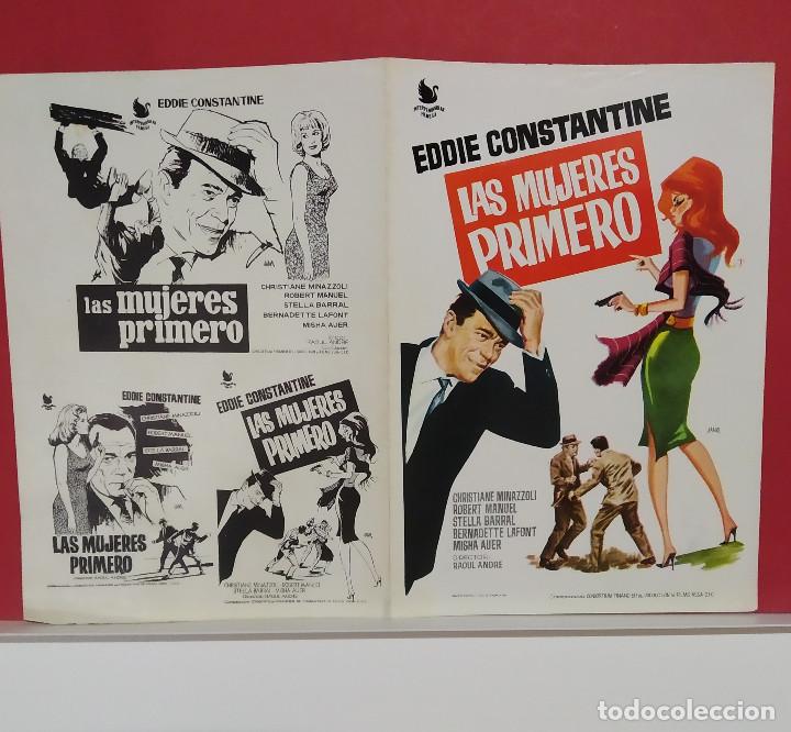 Cinema: Las mujeres primero. Eddie Constantine, Christiane Minazzoli, Robert Manuel. GUIA DOBLE ORIGINAL