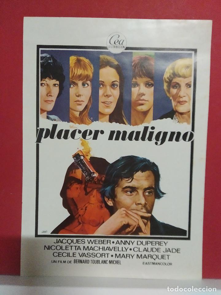 Cinema: PLACER MALIGNO, JACQUES WEBER, ANNY DUPEREY. GUIA SENCILLA ORIGINAL