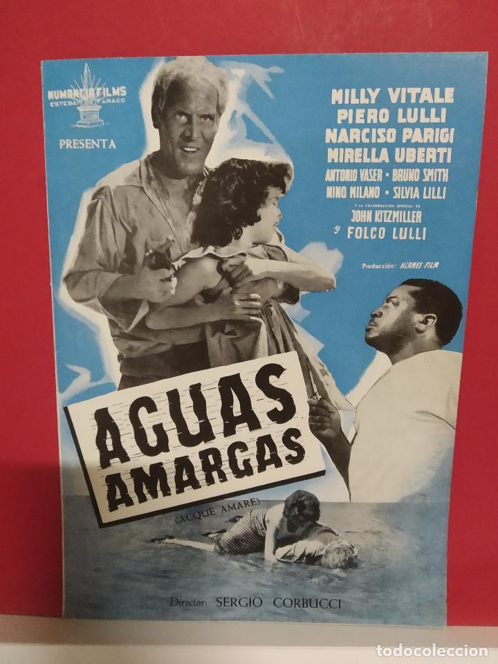 Kino: Aguas amargas. Milly Vitale, Narciso Parigi, Piero Lulli, Mirella Uberti GUIA DOBLE DESPLEGABLE