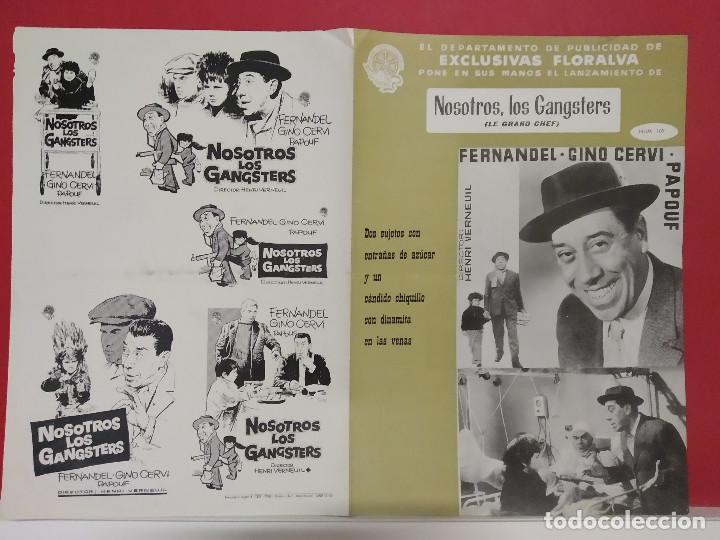 Cinema: Nosotros los g&aacute;ngsters. Fernandel, Gino Cervi, Papouf, Florence Blot. GUIA DOBLE