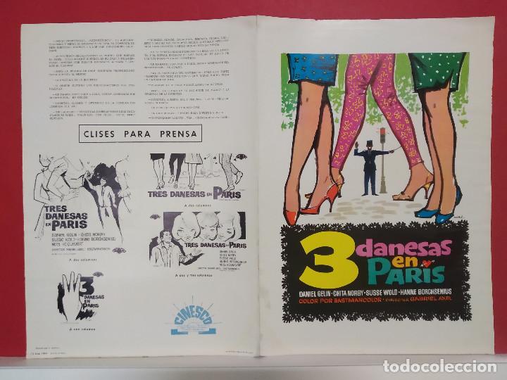Kino: 3 danesas en Par&iacute;s. Daniel G&eacute;lin, Ghita N&oslash;rby, Susse Wold, Hanne Borchsenius. GUIA DOBLE