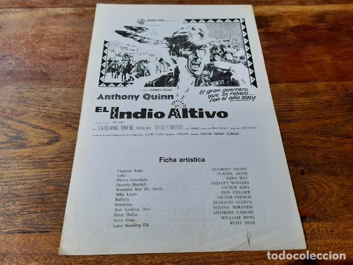 Cine: El indio altivo - Anthony Quinn, Claude Akins,Tony Bill, Shelley Winters - Gu&iacute;a original Warner 1971