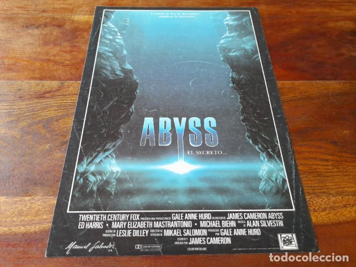 Cinema: Abyss - Ed Harris, Mary Elizabeth Mastrantonio, James Cameron - Gu&iacute;a original Fox 1989