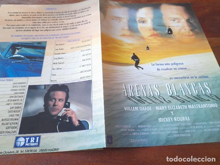 Cine: Arenas blancas - Willem Dafoe, Mary E. Mastrantonio, Mickey Rourke - Gu&iacute;a original Tripictures 1992
